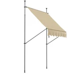 6.5 X 4 Freestanding Patio Awning Manual Retractable Uv Protection Beige. Fixed Price $120.95.