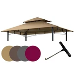 8'X5' Grill Gazebo Canopy Waterproof Replacement Top With T-hook, Khaki. Fixed Price $63.49.