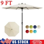 Garden Patio Umbrella 9' Outdoor Market Table Canopy W/ Push Button Tilt & Crank. Fixed Price $47.99.