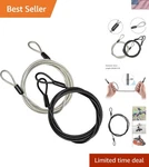 Durable 3.3FT Double Loop Cable Lock Set - Perfect For Travel Security Needs. Fixed Price $10.99.