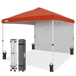 Eagle Peak Pop Canopy Tent With Sidewall, Easy Setup 10X10, Brick Red. Fixed Price $182.86.