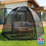 Alvantor Pop Up Screen House Tent 10X10 Ft Snap-fit Black Mesh Gazebo. Fixed Price $233.86.