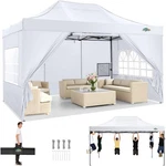 Pop Up Canopy Tent 10X15 Heavy Duty Waterproof White Sidewalls Cobizi Thicken. Fixed Price $369.99.