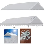 Impact 10 X 20 Replacement Cover Carport Top & Ball Bungees Polyethylene White. Fixed Price $199.99.