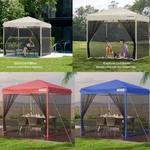 8 X Ft Pop-up Outdoor Tent With Mosquito Netting Screened Gazebo. Fixed Price $99.96.