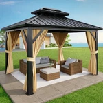 10X12 Ft Heavy Duty Hardtop Gazebo All-weather Canopy Patio W/double Roof. Fixed Price $459.99.