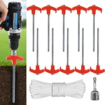 Abccanopy Ground Anchor Screw Kit Drillable Shed Tent Stakes + Adapter & Tie-dow. Fixed Price $17.47.