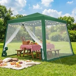 Pop-up Gazebo Tent With Mesh Mosquito Netting Side Walls Waterproof Canopy. Fixed Price $79.97.