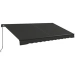 Outsunny 12' X 10' Patio Retractable Awning Sunshade Shelter, Dark Gray. Fixed Price $209.99.