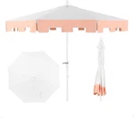 9 Ft. Midcentury Patio Umbrella With Uv Protection & Auto-tilt White/coral Pin. Fixed Price $220.99.