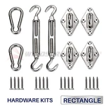 6 8 Square Triangle Sun Shade Sail Stainless Steel Hardware Installation Kit. Fixed Price $24.99.