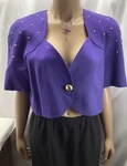 Nos First Focus One Button Poly Rayon Cropped Top Womens Size 11/12MFC230408/BB1. Fixed Price $24.77.