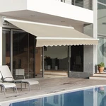 Diensweek 12'X10' Patio Awning Retractable, Fully Assembled Motorized Electric. Fixed Price $800.00.