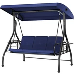 3 Seat Outdoor Patio Swing Chair W/ Canopy Porch Bed Garden Steel. Fixed Price $229.98.