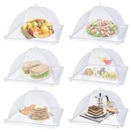 Lauon Large Food COVER,6 Pack Mesh TENT,17"X17",WHITE Medium,. Fixed Price $22.31.