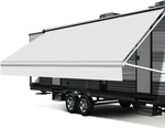 Xenjum Rv Awning Fabric, 16.2OZ Heavy-duty Vinyl Camper 11' (fabric 10'2") White. Fixed Price $64.99.