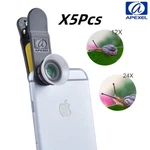 Apexel 5PCS 12/24X Macro Camera Lenskit Clip For Iphone Android Smartphone. Fixed Price $53.99.