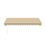 Aleko Retractable Patio Waterproof Awning 12 X 10 Ft Deck Sunshade Sand Color. Fixed Price $394.21.
