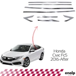 Chrome Windows Frame Trim 8 Pcs For Honda Civic FC5 2016-AFTER Stainless Steel. Fixed Price $99.99.