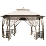 Topbuy 10' X 12' Octagonal Canopy Patio Gazebo Shelter W/ Mosquito Netting. Fixed Price $280.99.