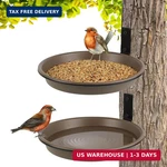 2 Pack Fence Bird Feeder Bath Tray For Outside, 8.4'' Plastic Wild Bow. Fixed Price $27.11.