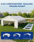 20X32 Ft Party Wedding Event Canopy Tent, Galvanized Steel Frame, Roll-up Doors. Fixed Price $563.10.
