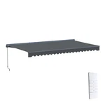 Aleko Semi-cassette Motorized Led Retractable 16X10 Ft Patio Awning Canopy Grey. Fixed Price $899.00.
