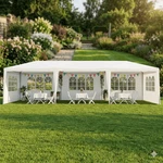 10'X30' Outdoor Party Tent Wedding Canopy Gazebo With 5 Walls & Windows White. Fixed Price $109.48.