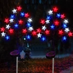 4TH Of July Decorations Solar Stake Lights Red Outdoor Star Garden 2 Pack. Fixed Price $31.87.