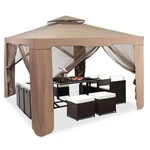 10'X Canopy Gazebo Tent Shelter W/mosquito Netting Outdoor Patio Coffee. Fixed Price $138.49.
