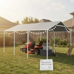 Weather-resistant 10'X20' Canopy Tarp Perfect For Boats, Picnics & More. Fixed Price $99.99.