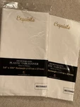 Table Cover Plastic Large 54" X 108" White - Crown Display (set Of Two). Fixed Price $12.00.