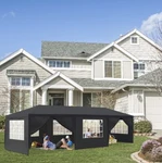 Ktaxon 10' 30' Canopy Waterproof Party Tent Outdoor 8 Sides Black. Fixed Price $189.99.