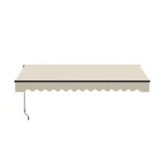 Aleko Black Frame Retractable Home Patio Canopy Awning 12 X 10 Ft Ivory Color. Fixed Price $275.71.