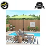 Abble 10X6.5FT Rectangular Patio Umbrella Crank Handle Waterproof Market Green. Fixed Price $40.99.