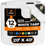 Heavy Duty White Poly Tarp 20 40 12 Mil Waterproof Xpose Safety Multipurpose. Fixed Price $259.99.