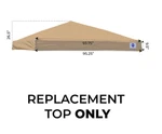 Pop Up Canopy Tent Replacement Top Only 10X10 / 8X8 Fits Slant Leg Frame Khaki. Fixed Price $44.99.