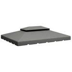 Outsunny 13'X10' Double Roof Gazebo Replacement Canopy Top Cover, Grey. Fixed Price $69.99.