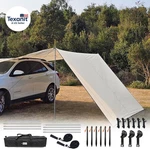 10X16 Ft Car Side Awning With Pole Outdoor Camping Tent Tarp Waterproof Canopy. Fixed Price $102.00.
