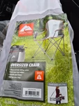 Ozark Trail Oversized Folding Chair Steel Frame Heavy Duty Cup Holder Bag. Fixed Price $30.00.