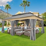 Hoteel Gazebo 12'X20' Heavy Duty Metal Frame Canopy Tent Double Ventilated Roof. Fixed Price $337.99.