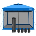 Kampkeeper 10X10 Pop Up Canopy Tent With Netting, Outdoor Sun Shade, Light Blue. Fixed Price $149.99.