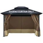 Cowvie 4-PANEL 10X10 Gazebo Replacement Curtains Patio Privacy Sidewalls Double. Fixed Price $80.64.
