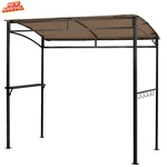 7' Coffee Patio Awning Canopy Heavy Duty Steel Frame Outdoor Camp Shade Gazebo. Fixed Price $183.88.