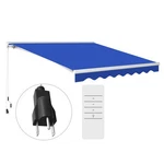 13' X 10' Electric Retractable Patio Awning W/ Led Lights & Remote Blue. Fixed Price $310.99.