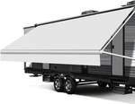 Durable 18.5OZ Vinyl Rv Awning Fabric Replacement - 17' White Canopy. Fixed Price $158.99.
