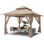 13'X13' Gazebo Tent Outdoor Pop Up Canopy Shelter With Mosquito Netting,. Fixed Price $260.99.