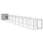 Dog House With Run Outdoor Kennel Cage Shelter Galvanized Steel Vidaxl. Fixed Price $384.99.