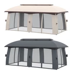 Outsunny Patio Gazebo With Netting And Curtains. Fixed Price $296.99.