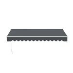 Aleko Retractable Patio Awning 13 X 10 Ft Deck Sunshade Canopy Grey Color. Fixed Price $276.75.